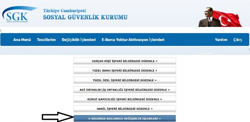 SGK E-Bildirge Kullanıcı Değişiklik İşlemleri Online Yapılabilecek